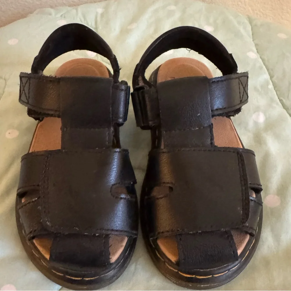 Dr. Martens Black Leather Sandals Toddler size 9